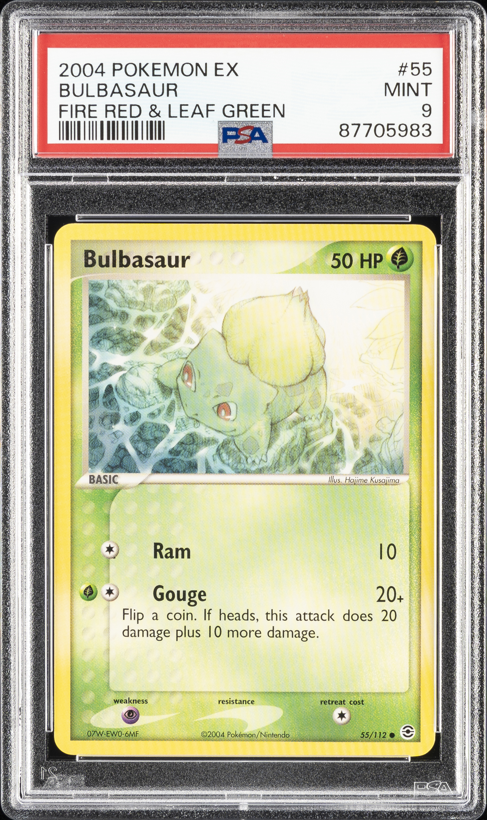 2004 Pokemon Ex Fire Red & Leaf Green #55 Bulbasaur PSA 9