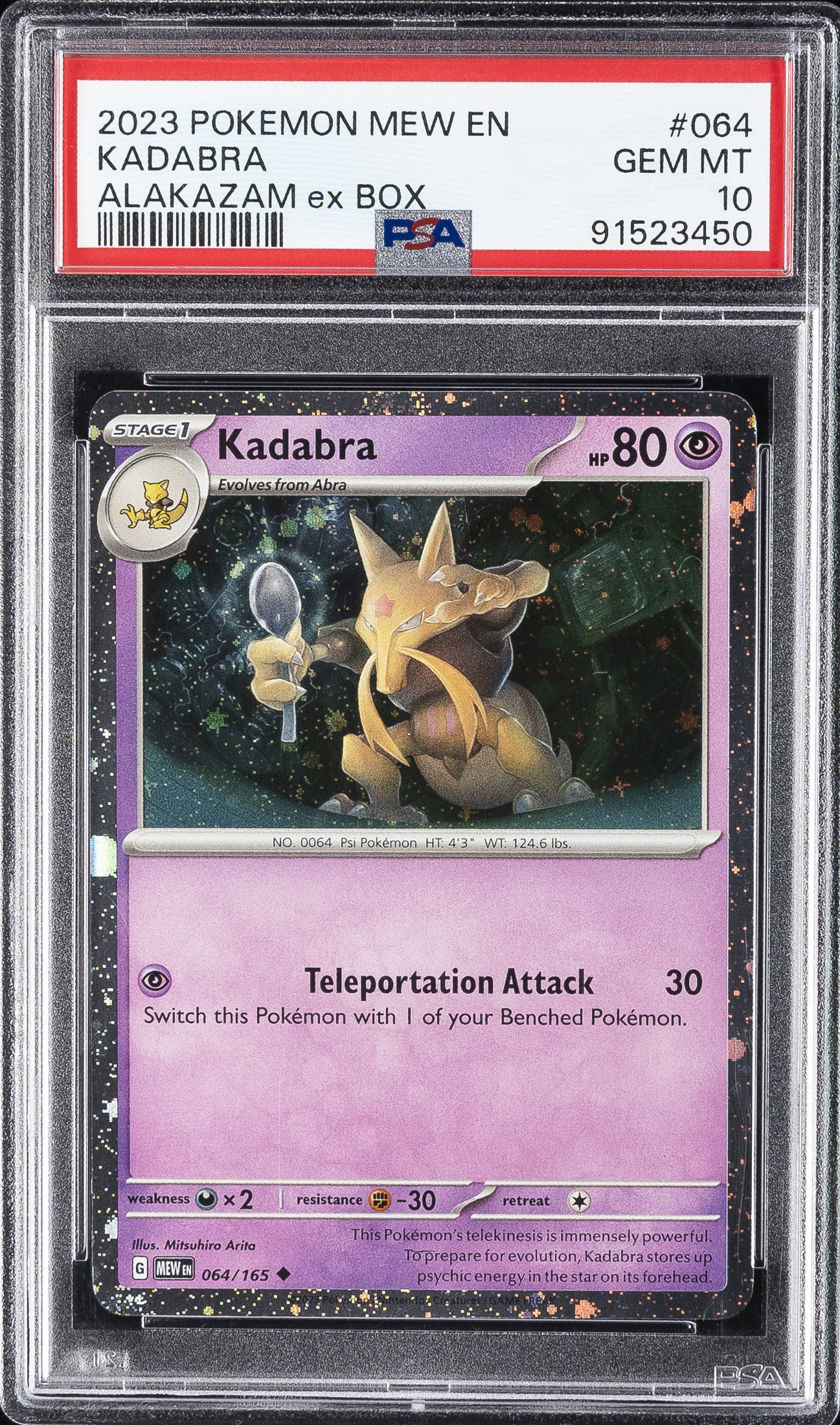 2023 #064 Kadabra PSA 10 Mew EN-151 Pokemon