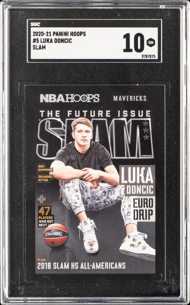 2020-21 Panini Hoops Slam #5 Luka Doncic – SGC GM 10 on Goldin