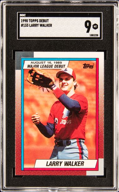 1990 Topps Debut #133 Larry Walker Rookie Card – SGC MT 9 on Goldin Auctions