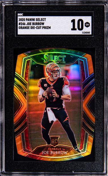 Joe Burrow Select Die Cut Orange shops SGC 9.5