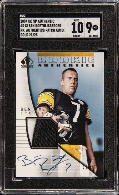 2004 SP Authentic Ben Roethlisberger ROOKIE PATCH AUTO DNA 10 /299 #213 PSA  10 - Fixed Price Marketplace