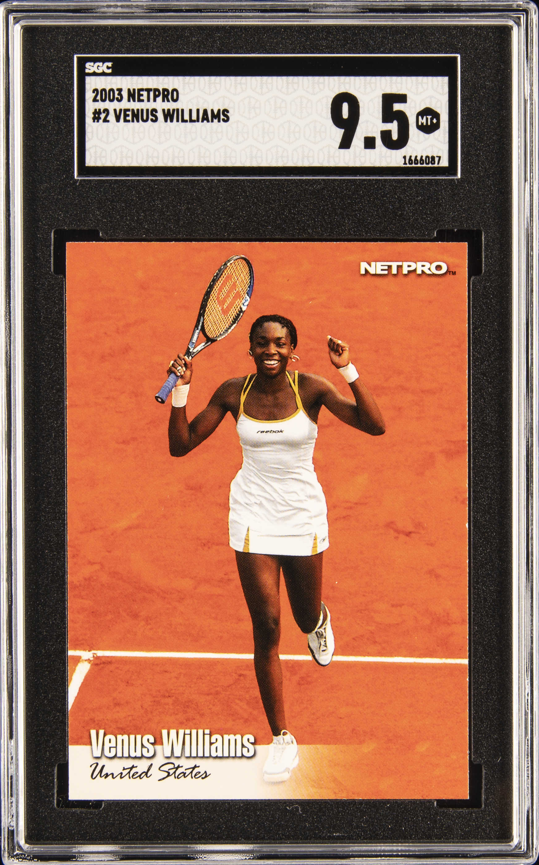 2003 Netpro #2 Venus Williams Rookie Card – SGC MT+ 9.5