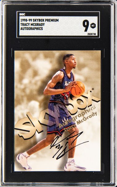 1997 98 SkyBox Premium Autographics Century Marks Tracy McGrady 