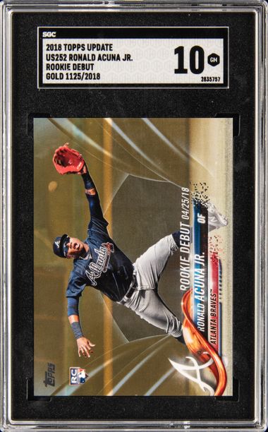 Ronald Acuna Jr. 2018 Topps Update rookie card #US252