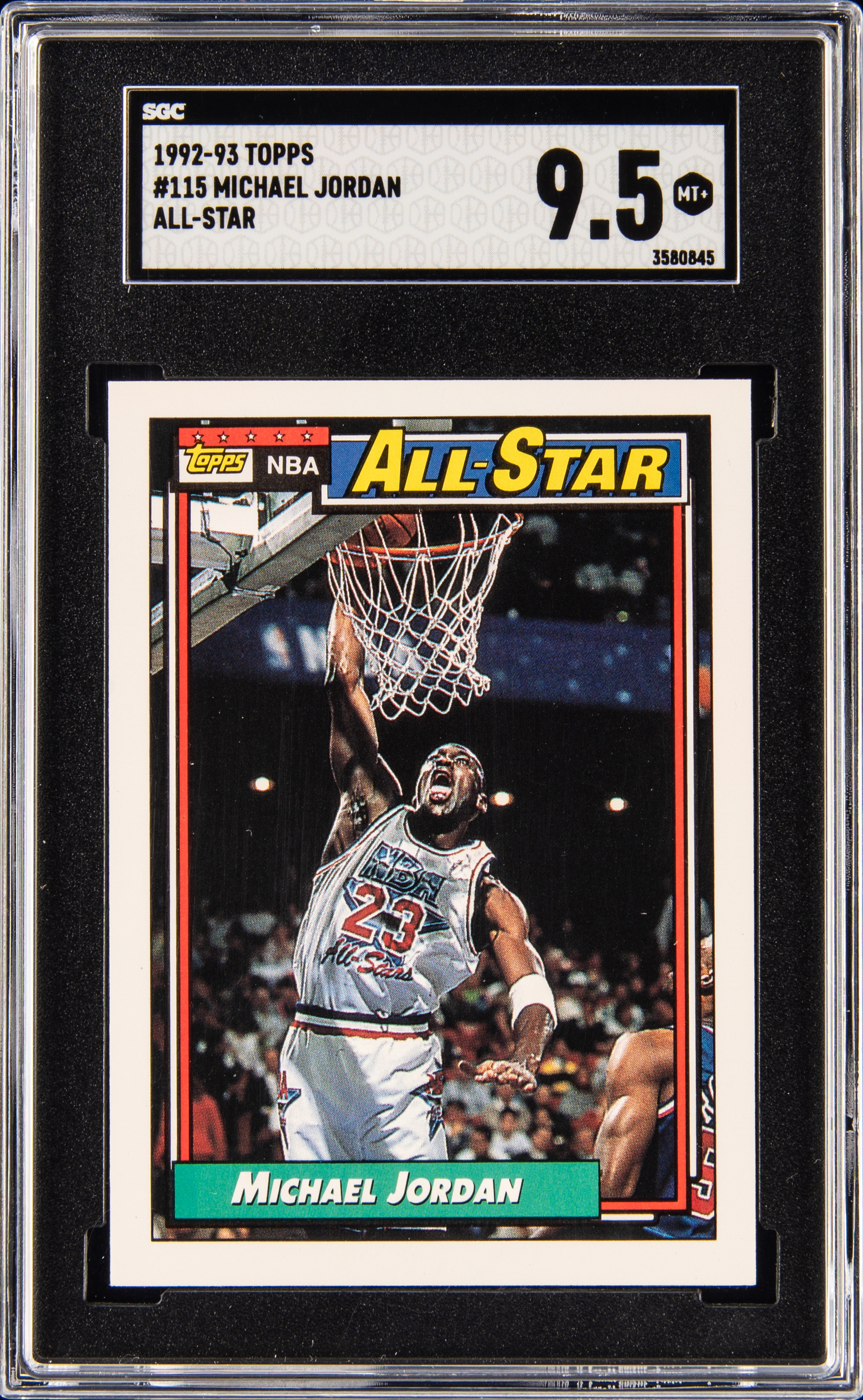 1992-93 Topps All Star #115 Michael Jordan – SGC MT+ 9.5