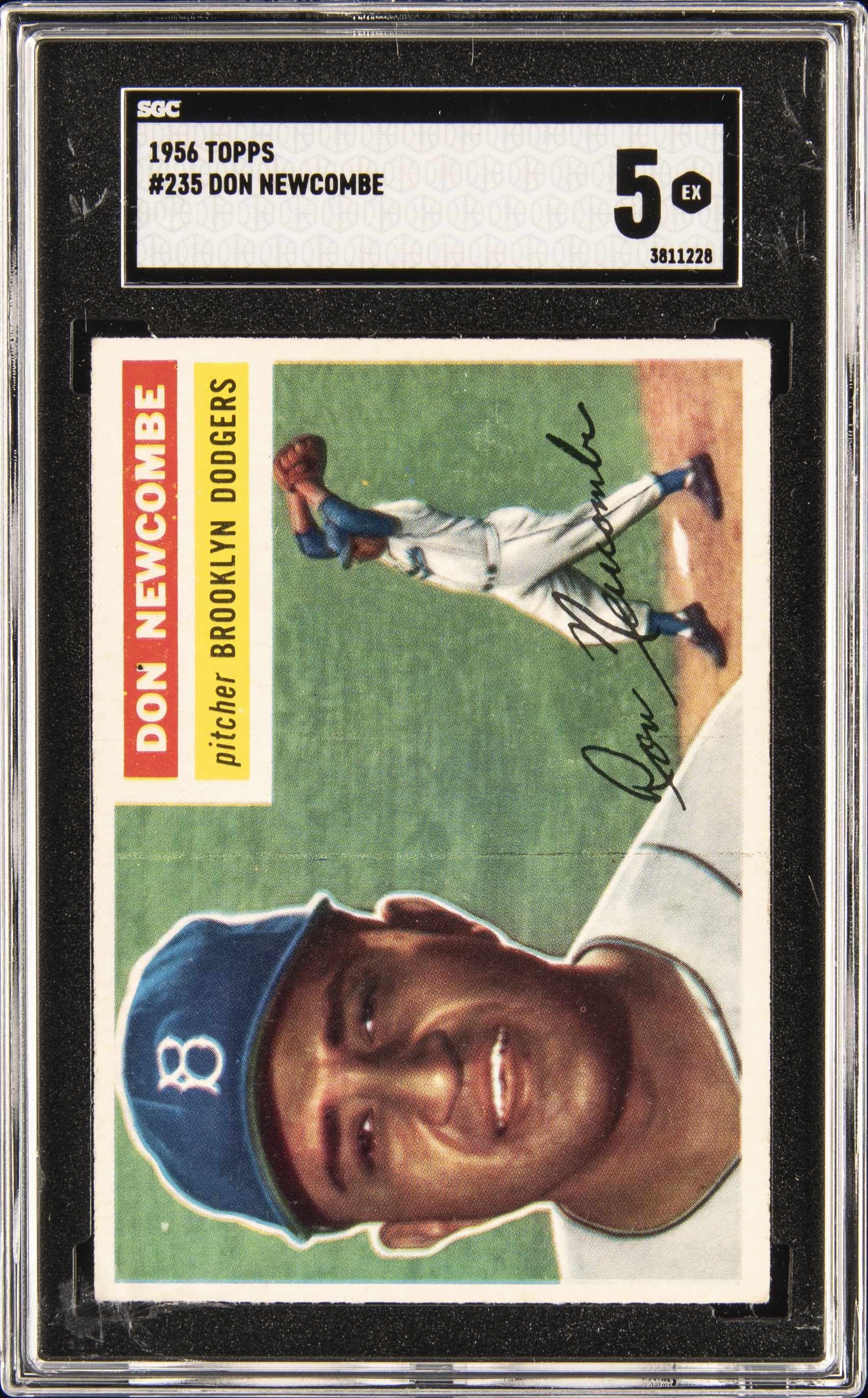 1956 Topps 235 Don Newcombe – SGC EX 5