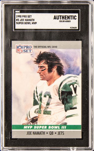 1990 Pro Set Super Bowl MVP's #3 Joe Namath - NM-MT - Baseball