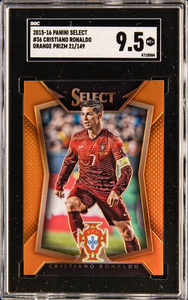 2015-16 Panini Select Red Jersey-Orange Prizm #36 Cristiano