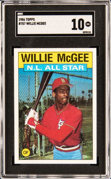 1986 Topps #707 Willie Mcgee – SGC GM 10 GM on Goldin Auctions
