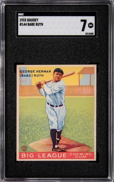 At Auction: 1933 Goudey #144 Babe Ruth.