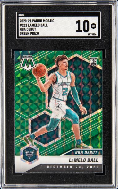 Newest Lamelo Ball NBA Debut Mosaic Prizm SGC 10