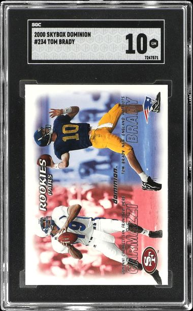 2000 Skybox Dominion #234 Giovanni Carmazzi/Tom Brady Rookie Card