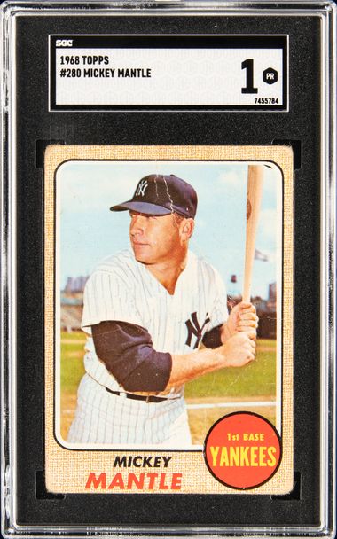 1968 Topps #280 Mickey Mantle – SGC PR 1 on Goldin Auctions