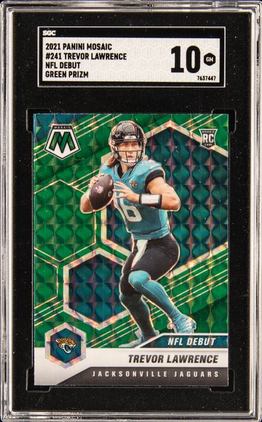 Trevor Lawrence Jacksonville Jaguars 2021 Panini Phoenix Fire Burst #101  SGC Authenticated 9.5 Rookie Card