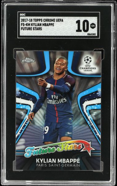 2017-18 Topps Chrome Uefa Future Stars #FS-KM Kylian Mbappe SGC 10