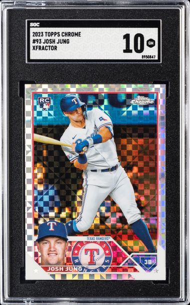 2023 Topps Chrome Xfractor #93 Josh Jung Rookie Card – SGC GM 10