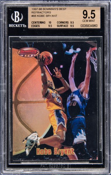 1997-98 Bowman's Best Refractors #88 Kobe Bryant – BGS GEM MINT