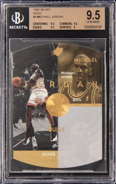 1997-98 SPx Gold #6 Michael Jordan – BGS GEM MINT 9.5 on Goldin