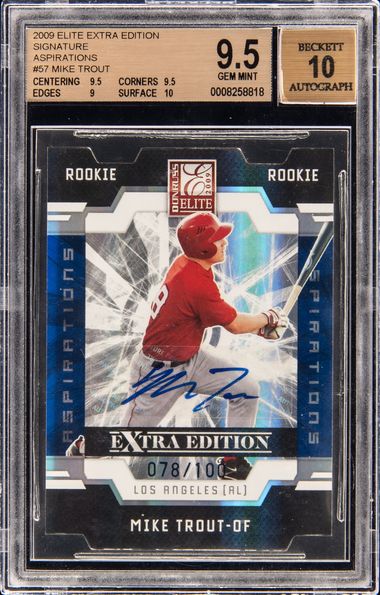 At Auction: 2019 Donruss Mike Trout Red Jersey Psa 9