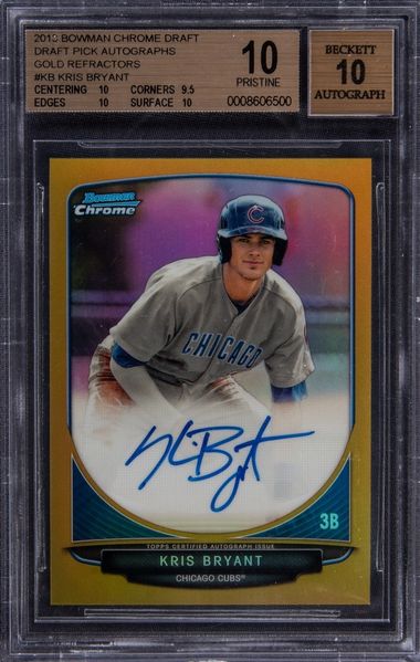 2013 Bowman Chrome Draft Aaron Judge Refractor Autographs BGS 9.5