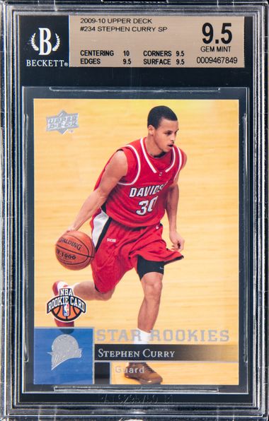 2009-10 Upper Deck SP #234 Stephen Curry Rookie Card - BGS GEM