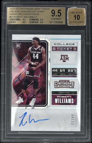 2018-19 Panini Contenders Draft Picks College Cracked Ice Ticket