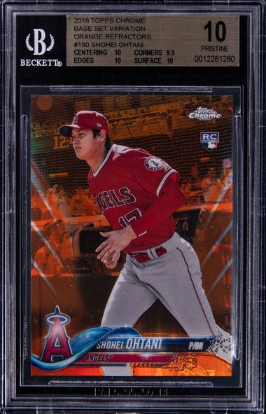 2018 Topps Chrome Base Set Variation Orange Refractors #150 Shohei