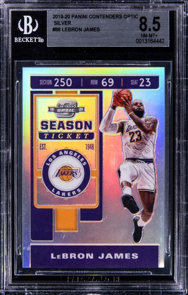 2019-20 Panini Contenders Optic Silver #88 LeBron James BGS 8.5 on