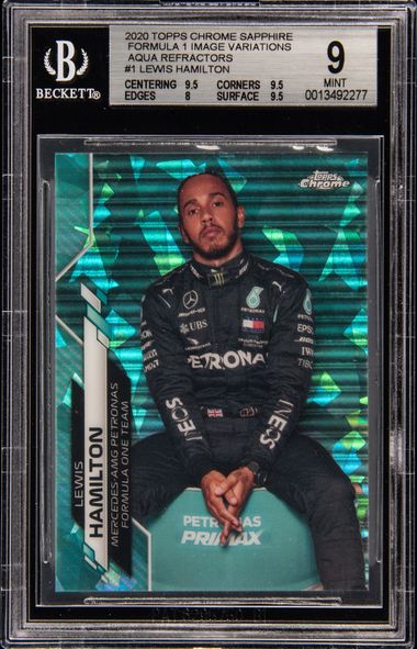 2020 Topps Chrome Sapphire F1 SP Image Variation Aqua