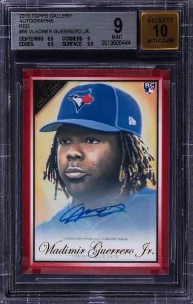 2019 Topps Gallery Autographs Red #98 Vladimir Guerrero Jr