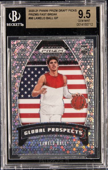 LaMelo Ball 2020-21 Prizm Draft Picks Pink Ice Global Prospects Rookie Card  98