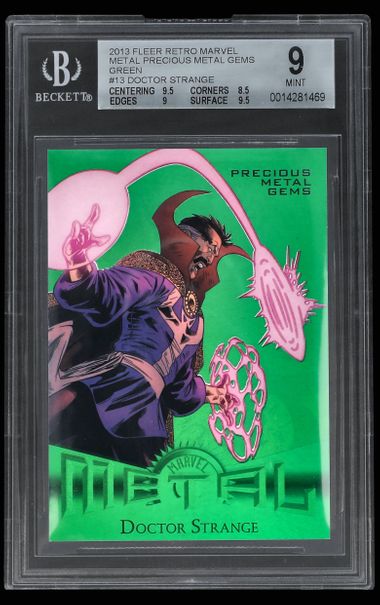 2013 Fleer Retro Marvel Metal Precious Metal Gems (PMG) Green #13