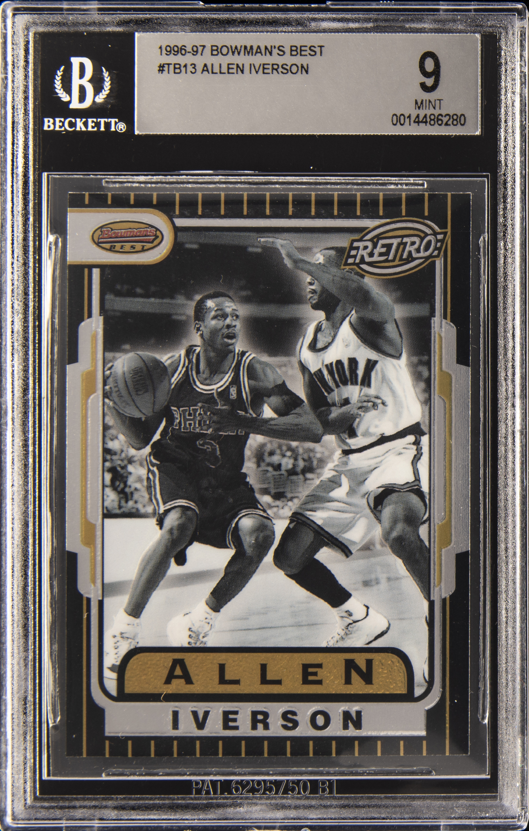 1996-97 Bowman's Best #TB13 Allen Iverson Rookie Card – BGS MINT 9