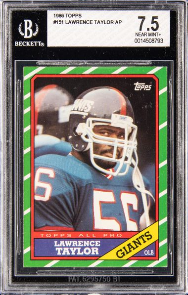 1986 Topps #151 Lawrence Taylor – BGS NM+ 7.5 on Goldin Auctions