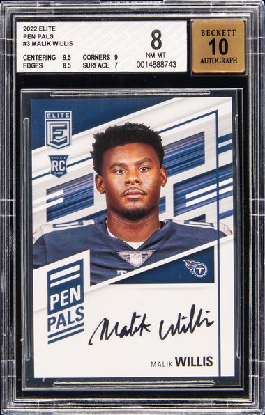 2022 Panini Obsidian Rookie Jersey Ink Electric Etch White Mojo #RJIMWI Malik  Willis – PSA NM-MT 8 on Goldin Auctions