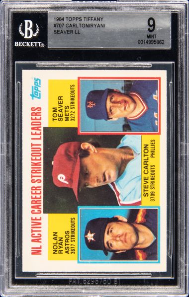 Lot - 1975 Topps Mini #370 Tom Seaver Beckett 7