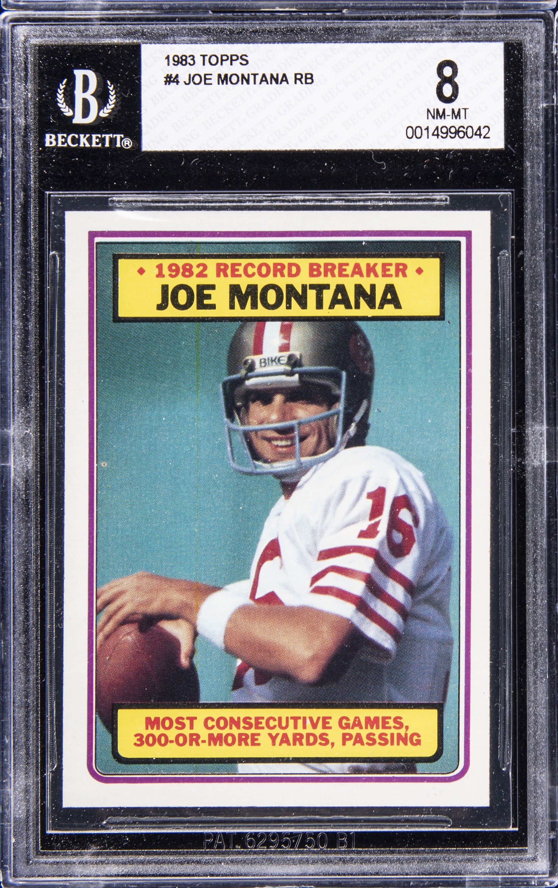 1983 Topps #4 Joe Montana Rb BGS 8