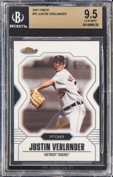 Justin Verlander Detroit Tigers 2005 Topps # 677 Rookie Card PSA 8