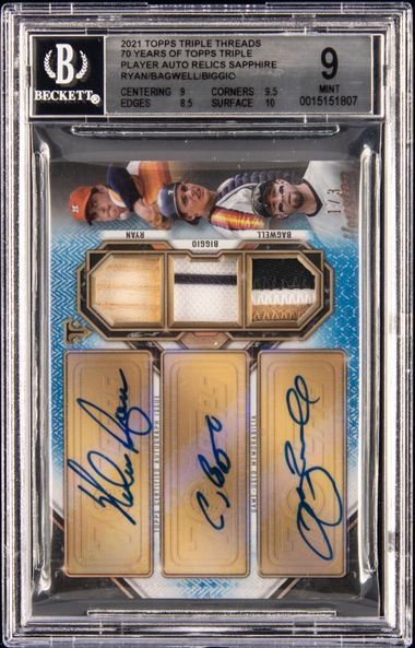 2021 Topps Triple Threads 70 Years Of Topps Tiple Player Auto