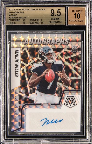 Ahmad Sauce Gardner 2022 Panini Mosaic Green Signed Rookie Card #289 A