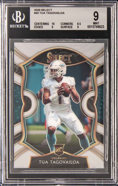 2020 Panini Select Turbocharged T21 Tua Tagovailoa Rookie Card – PSA MINT 9  on Goldin Auctions