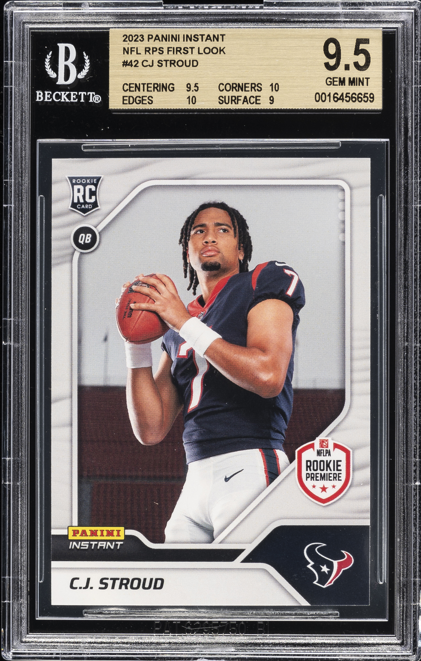 2023 Panini Instant NFL RPS First Look #42 Cj Stroud Bgs 9.5