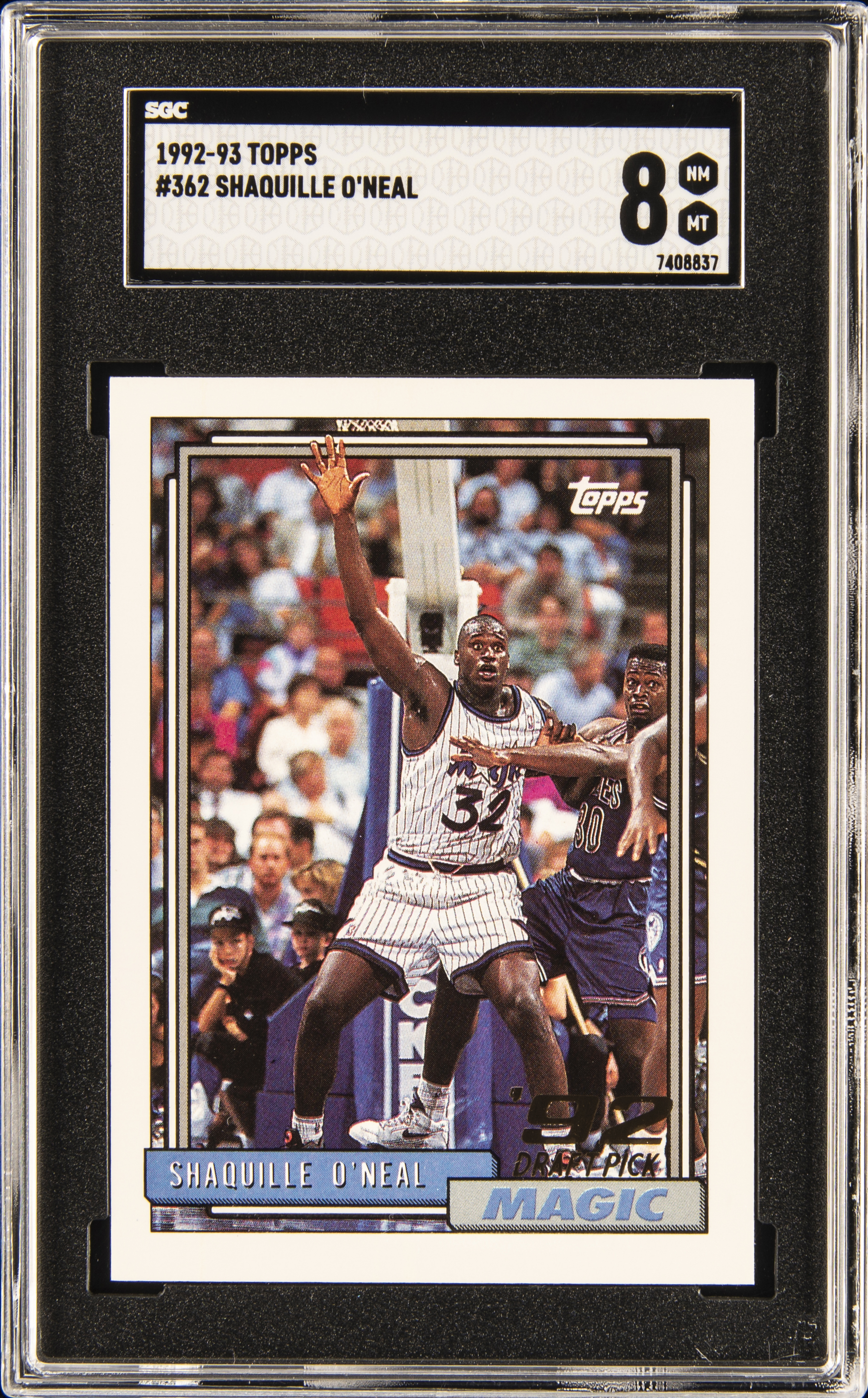 1992-93 Topps #362 Shaquille O'Neal Rookie Card – BGS NM-MT 8