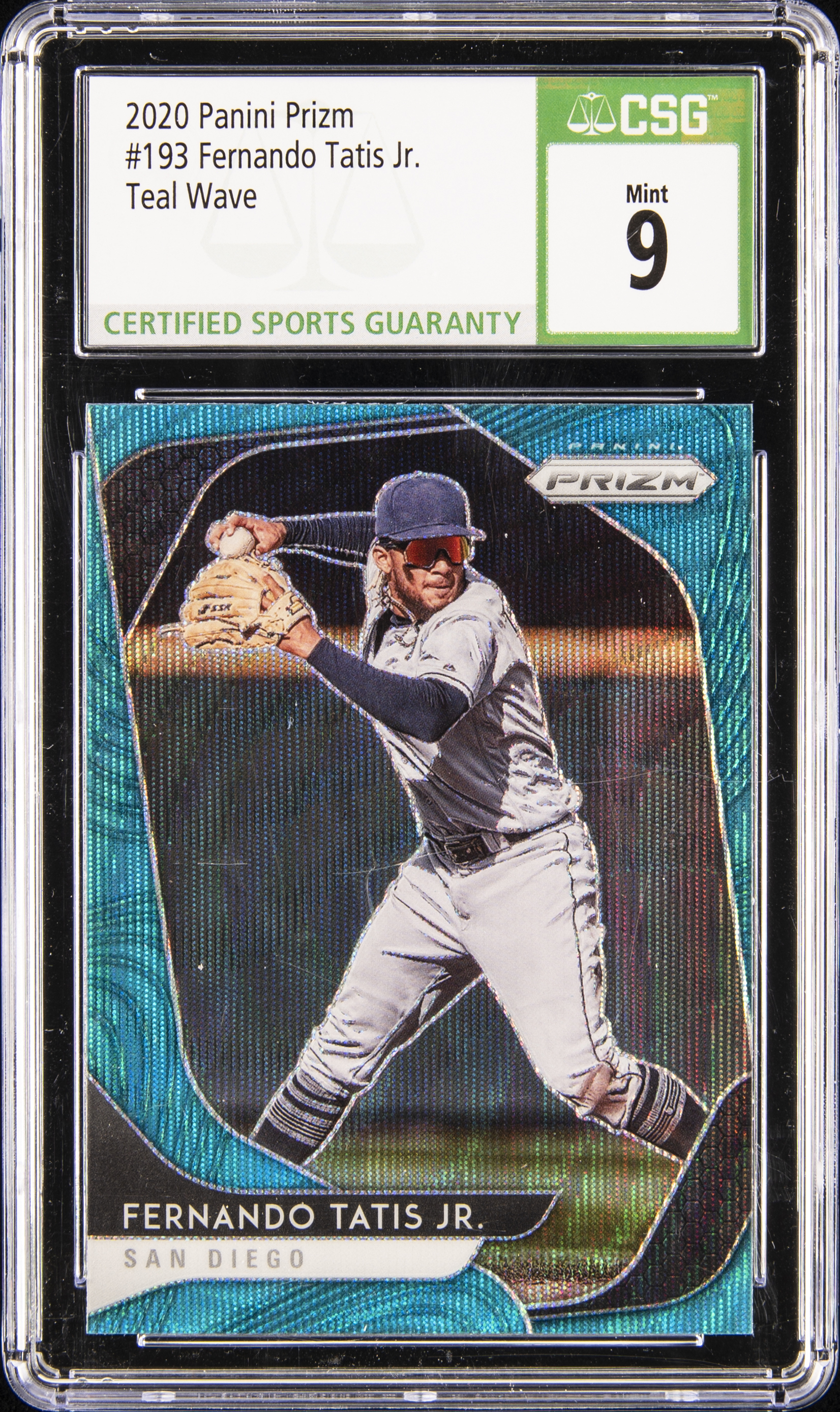 2020 Panini Prizm Teal Wave Prizm 193 Fernando Tatis Jr. CSG 9