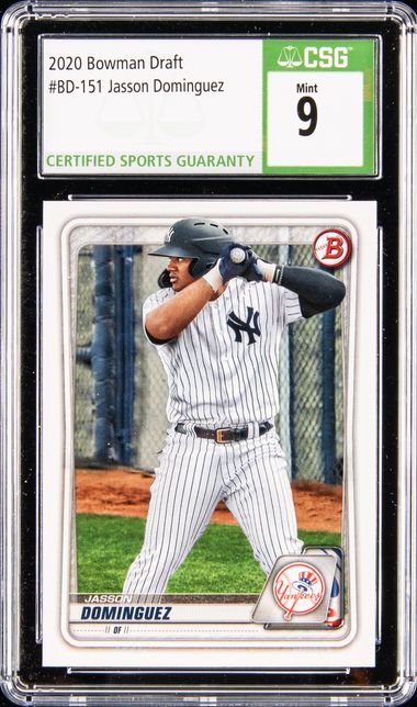 2020 Bowman Draft Null Bd151 Jasson Dominguez Rookie Card CSG 9 on