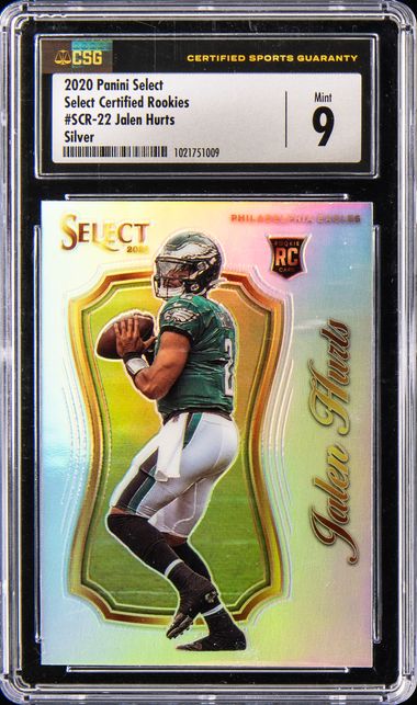 Jalen Hurts Rookie Card 2020 NFL Panini Select Turbocharged 