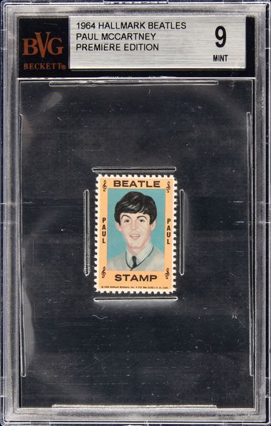 1964 Hallmark Beatles Stamps Paul Mccartney BVG MINT 9 on Goldin