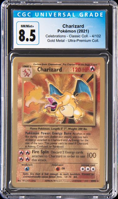 Selling CGC 8.5 Pokemon Pikachu Celebrations Metal Card