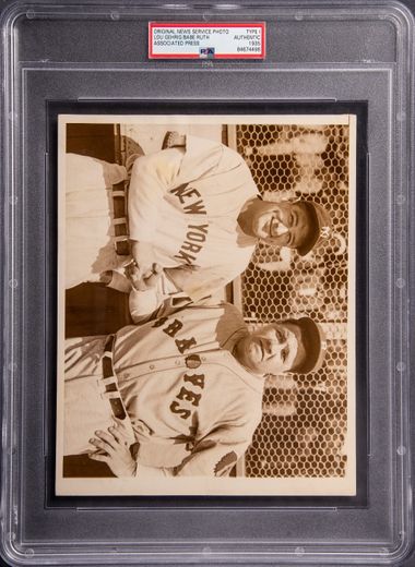 Sold at Auction: Lou Gehrig & Babe Ruth Framed Print